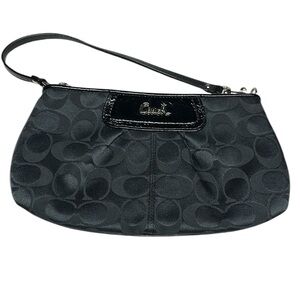 Coach Black Logo Wristlet Vintage